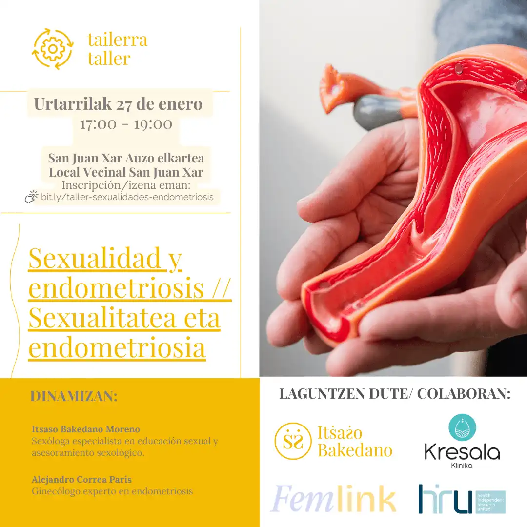 Poster del taller de sexualidades y endometriosis