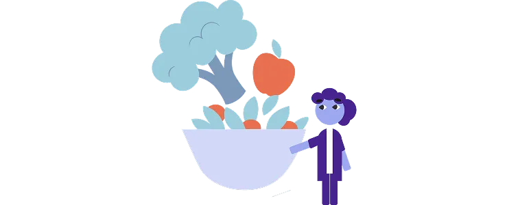 icono animado de nutrición durante el embarazo